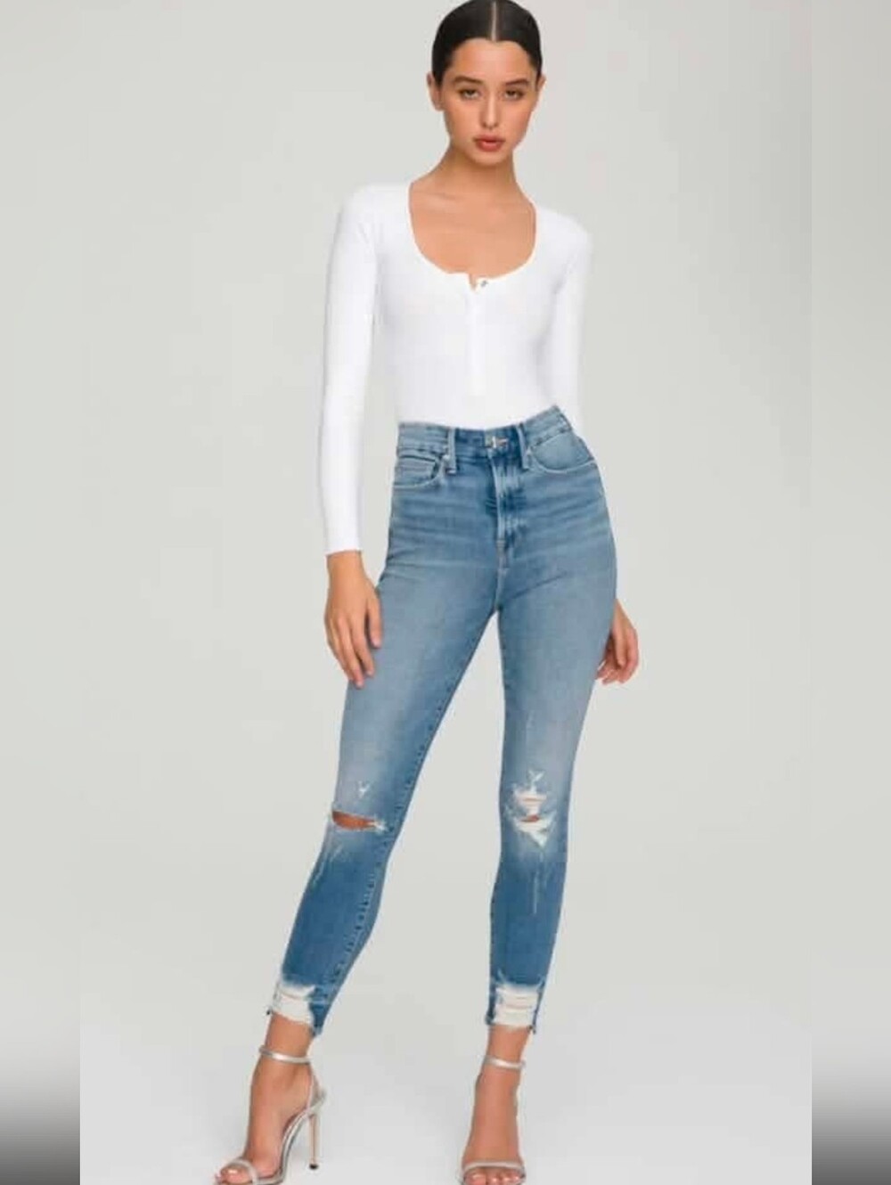 Good American 'Good Waist Crop' Jeans NWT Size 6/28